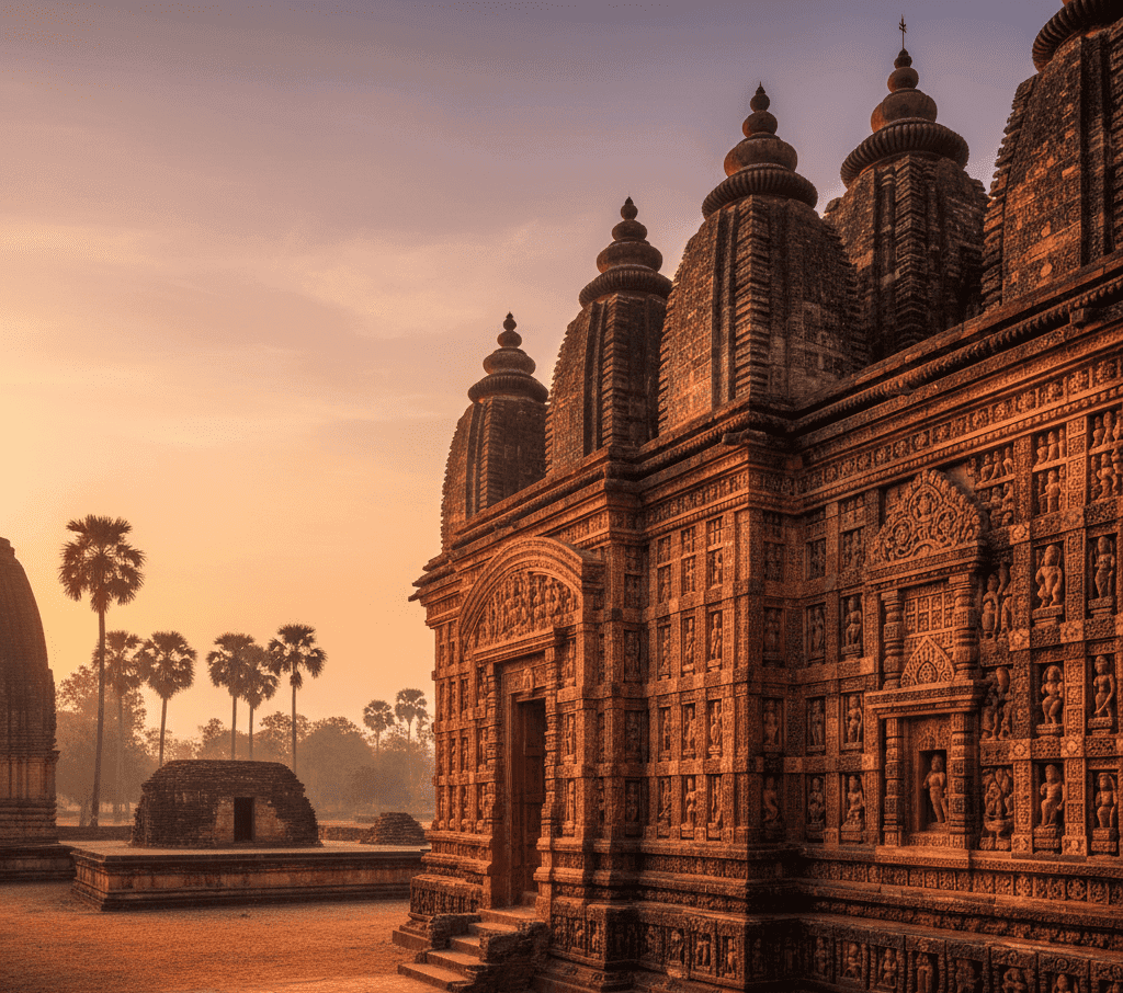 বিষ্ণুপুরের পোড়ামাটির মন্দির: মল্ল রাজাদের বীরত্বগাথা, সুক্ষ্ম টেরাকোটা আর বাংলার ধ্রুপদী স্থাপত্যের এক অমলিন দর্পণ