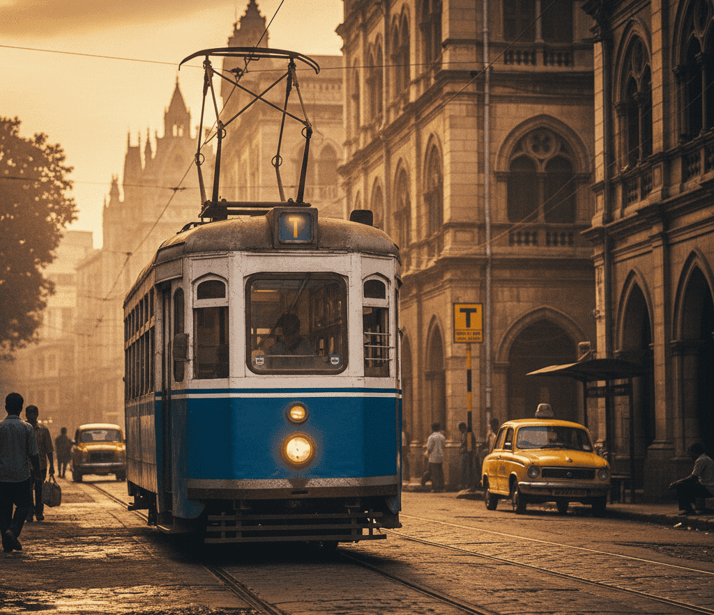 কলকাতার ট্রাম: রাজপথের মন্থর স্মৃতিচারণ—একটি চলমান ঐতিহ্যের জীবনকাব্য এবং বিবর্তনের ইতিকথা কলকাতার ট্রাম: রাজপথের মন্থর স্মৃতিচারণ—একটি চলমান ঐতিহ্যের জীবনকাব্য এবং বিবর্তনের ইতিকথা