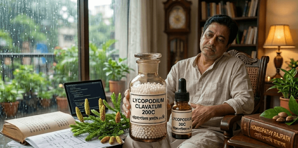 লাইকোপোডিয়াম ও আত্মবিশ্বাসের সংকট: লোকভয় ও পেটের গোলযোগ মোকাবিলায় এক আশ্চর্য মহৌষধি 2