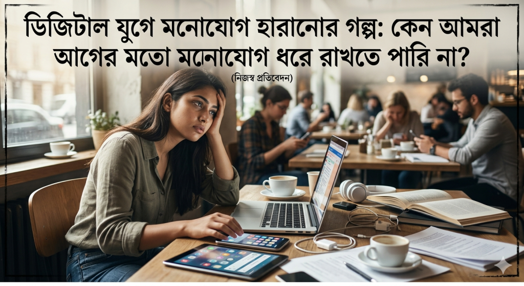 ডিজিটাল যুগে মনোযোগ হারানোর গল্প: কেন আমরা আগের মতো মনোযোগ ধরে রাখতে পারি না?