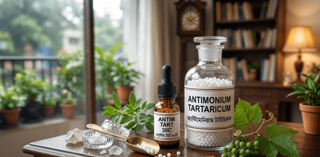 অ্যান্টিমোনিয়াম টার্টারিকাম ও ফুসফুসের রুদ্ধশ্বাস অবস্থা: কফ-কাশির জটিলতা ও শ্বাসকষ্ট নিরাময়ে এক অমোঘ সঞ্জীবনী 9