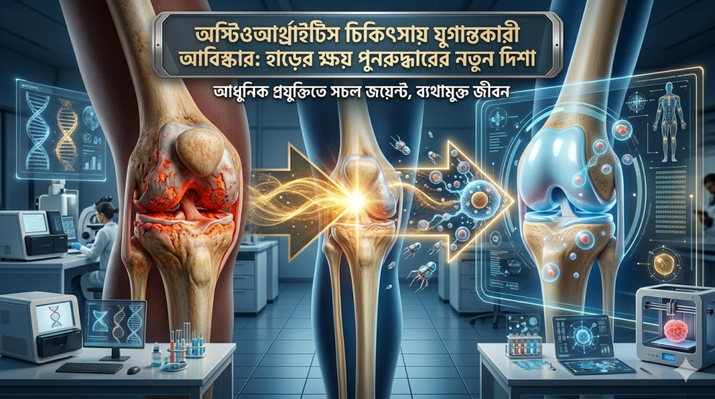 হাড়ের জয়েন্টের ক্ষয় কি এবার ঠেকানো সম্ভব? অস্টিওআর্থ্রাইটিস চিকিৎসায় এল নতুন দিশা! হাড়ের জয়েন্টের ক্ষয় কি এবার ঠেকানো সম্ভব? অস্টিওআর্থ্রাইটিস চিকিৎসায় এল নতুন দিশা! 2