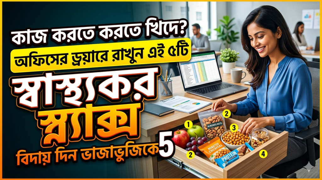 কাজ করতে করতে খিদে? অফিসের ড্রয়ারে রাখুন এই ৫টি স্বাস্থ্যকর স্ন্যাক্স, বিদায় দিন ভাজাভুজিকে 1