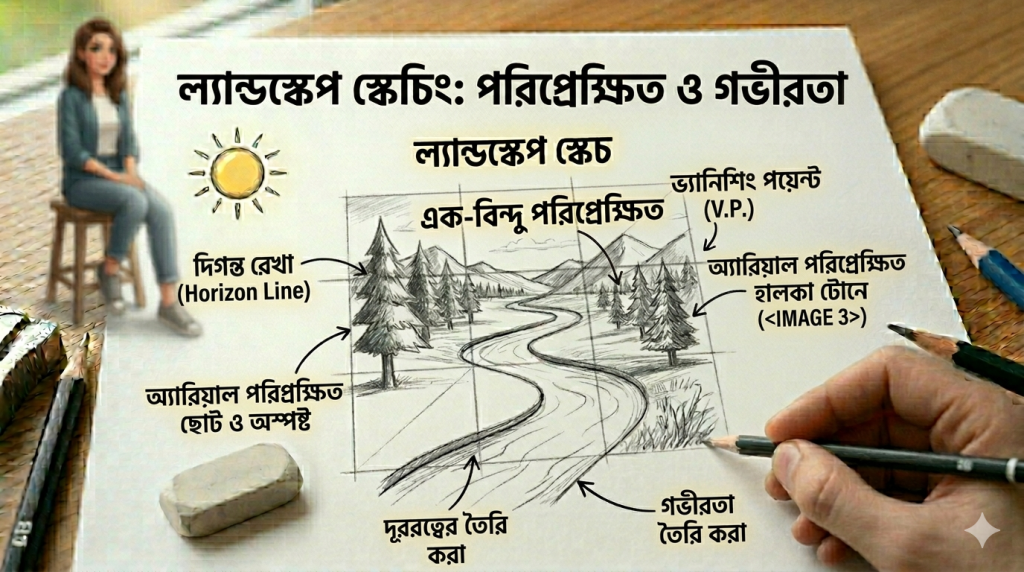 আর্ট টিউটোরিয়াল সিরিজ: পর্ব ০৭ - কালার পেন্সিল টিউটোরিয়াল: রঙিন পেনসিল দিয়ে প্রথম ল্যান্ডস্কেপ স্কেচ আর্ট টিউটোরিয়াল সিরিজ: পর্ব ০৭ - কালার পেন্সিল টিউটোরিয়াল: রঙিন পেনসিল দিয়ে প্রথম ল্যান্ডস্কেপ স্কেচ 2