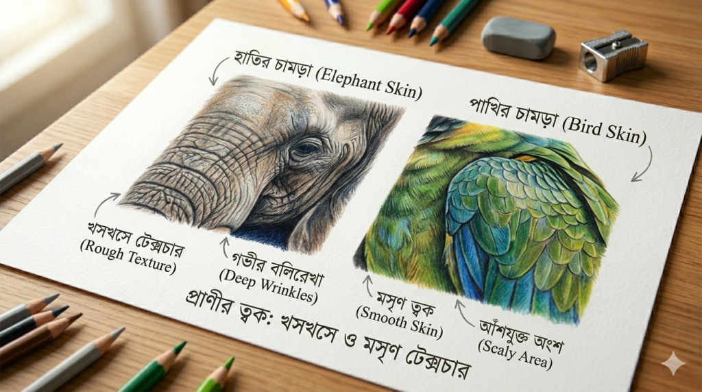 আর্ট টিউটোরিয়াল সিরিজ: পর্ব ০৯ - কালার পেন্সিল দিয়ে টেক্সচার: পালক, পশম এবং প্রাণীর ত্বক ফুটিয়ে তোলা আর্ট টিউটোরিয়াল সিরিজ: পর্ব ০৯ - কালার পেন্সিল দিয়ে টেক্সচার: পালক, পশম এবং প্রাণীর ত্বক ফুটিয়ে তোলা 5