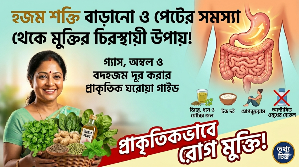 হজম শক্তি বাড়ানো ও পেটের সমস্যা থেকে মুক্তির চিরস্থায়ী উপায়: গ্যাস, অম্বল ও বদহজম দূর করার প্রাকৃতিক ও ভেষজ গাইড 7