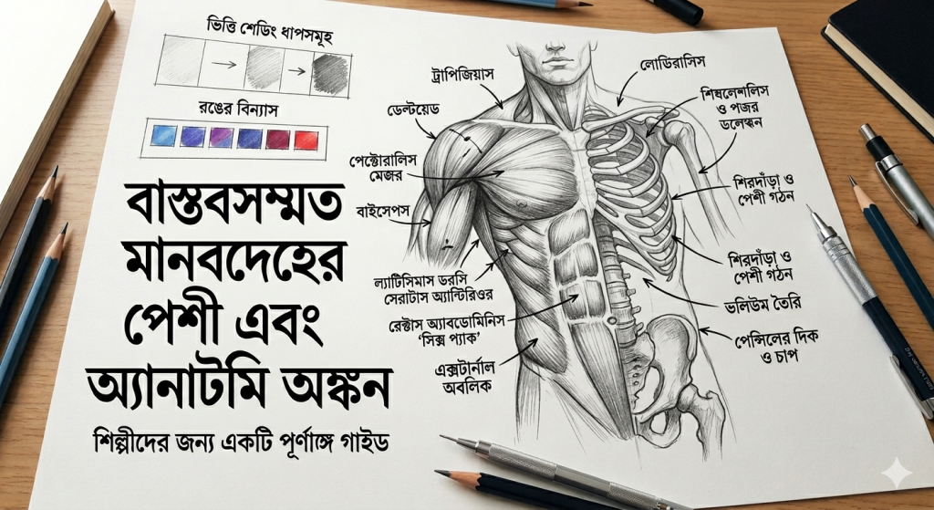 বাস্তবসম্মত মানবদেহের পেশী এবং অ্যানাটমি অঙ্কন: শিল্পীদের জন্য একটি পূর্ণাঙ্গ গাইড বাস্তবসম্মত মানবদেহের পেশী এবং অ্যানাটমি অঙ্কন: শিল্পীদের জন্য একটি পূর্ণাঙ্গ গাইড 2