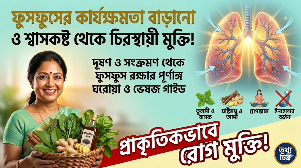 ফুসফুসের কার্যক্ষমতা বাড়ানো ও শ্বাসকষ্ট থেকে মুক্তির প্রাকৃতিক উপায়: দূষণ ও সংক্রমণ থেকে ফুসফুস রক্ষার পূর্ণাঙ্গ ভেষজ গাইড 5