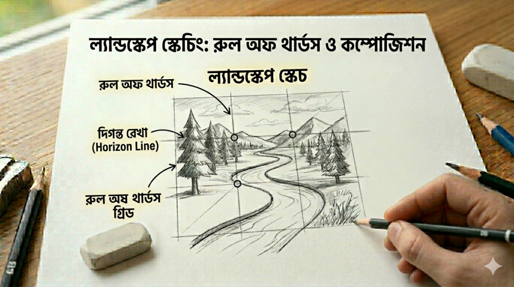 আর্ট টিউটোরিয়াল সিরিজ: পর্ব ০৭ - কালার পেন্সিল টিউটোরিয়াল: রঙিন পেনসিল দিয়ে প্রথম ল্যান্ডস্কেপ স্কেচ আর্ট টিউটোরিয়াল সিরিজ: পর্ব ০৭ - কালার পেন্সিল টিউটোরিয়াল: রঙিন পেনসিল দিয়ে প্রথম ল্যান্ডস্কেপ স্কেচ 1