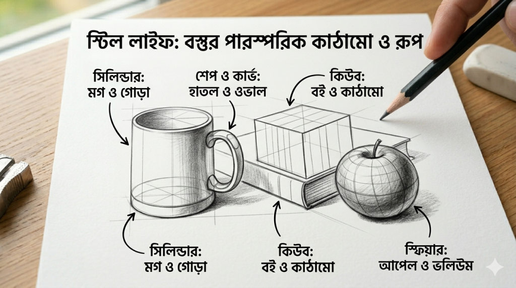 আর্ট টিউটোরিয়াল সিরিজ: পর্ব ০২ - শেপ এবং ফর্ম: বস্তুর কাঠামো বোঝার চাবিকাঠি আর্ট টিউটোরিয়াল সিরিজ: পর্ব ০২ - শেপ এবং ফর্ম: বস্তুর কাঠামো বোঝার চাবিকাঠি 4