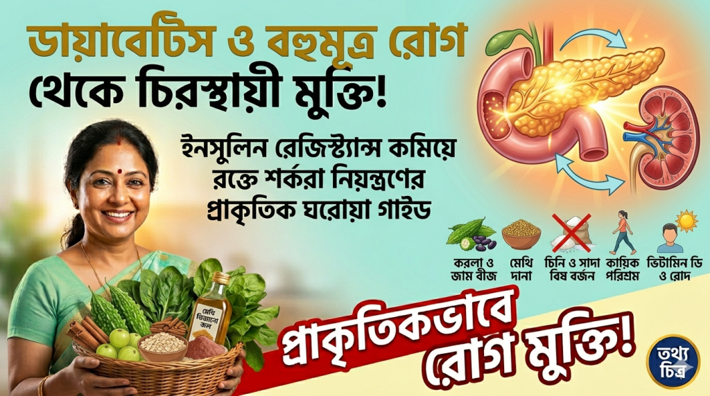 ডায়াবেটিস বা বহুমূত্র রোগ থেকে মুক্তির চিরস্থায়ী সমাধান: ইনসুলিন রেজিস্ট্যান্স কমিয়ে রক্তে শর্করা নিয়ন্ত্রণের পূর্ণাঙ্গ প্রাকৃতিক ও ভেষজ গাইড 3