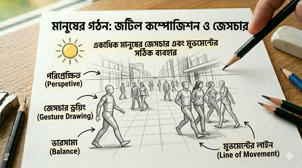 আর্ট টিউটোরিয়াল সিরিজ: পর্ব ০৫ - মানুষের গঠন বা অ্যানাটমি ড্রয়িং: সহজ ধাপে পোর্ট্রেট এবং ফিগার ড্রয়িং 3