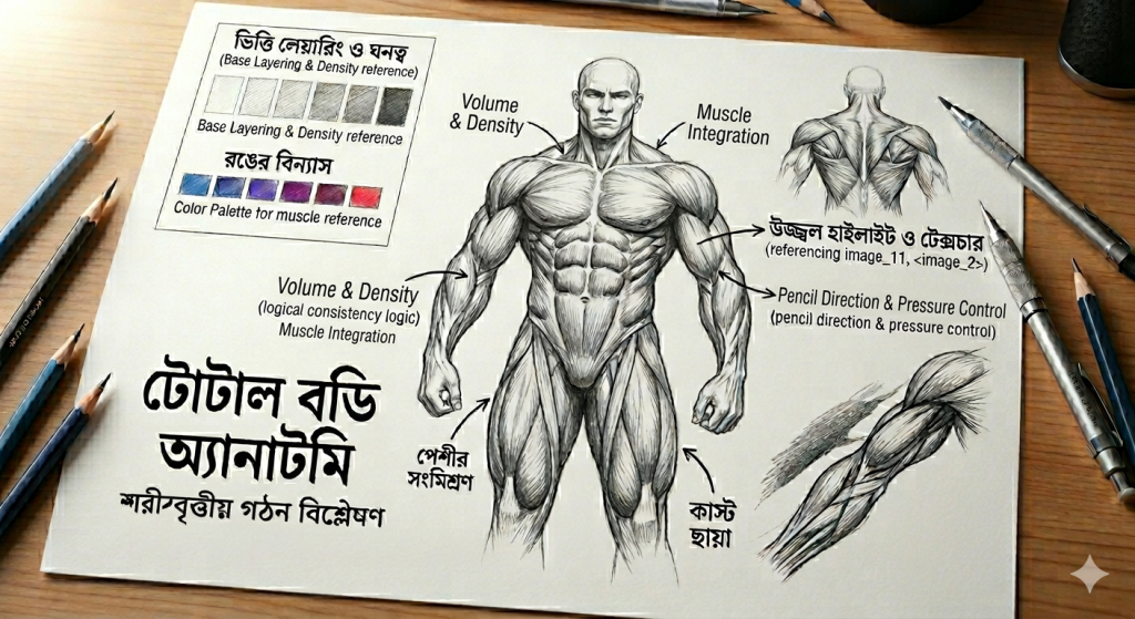 বাস্তবসম্মত মানবদেহের পেশী এবং অ্যানাটমি অঙ্কন: শিল্পীদের জন্য একটি পূর্ণাঙ্গ গাইড বাস্তবসম্মত মানবদেহের পেশী এবং অ্যানাটমি অঙ্কন: শিল্পীদের জন্য একটি পূর্ণাঙ্গ গাইড 7