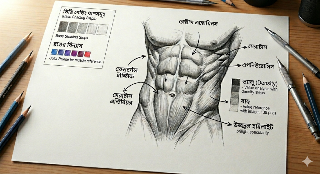 বাস্তবসম্মত মানবদেহের পেশী এবং অ্যানাটমি অঙ্কন: শিল্পীদের জন্য একটি পূর্ণাঙ্গ গাইড বাস্তবসম্মত মানবদেহের পেশী এবং অ্যানাটমি অঙ্কন: শিল্পীদের জন্য একটি পূর্ণাঙ্গ গাইড 4